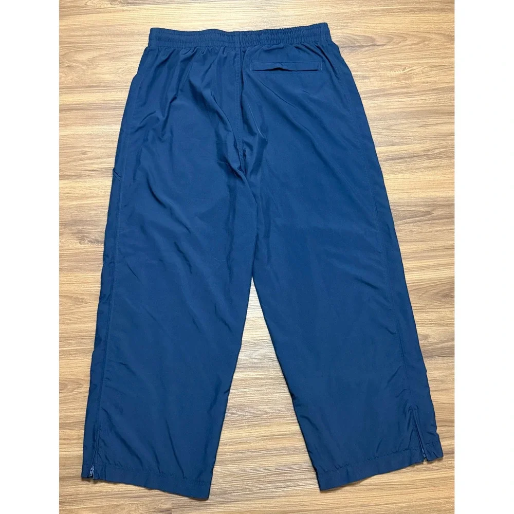 VTG Y2K Nike Sportswear Men Navy Blue Mesh Lined Baggy Track Pants Sz Large